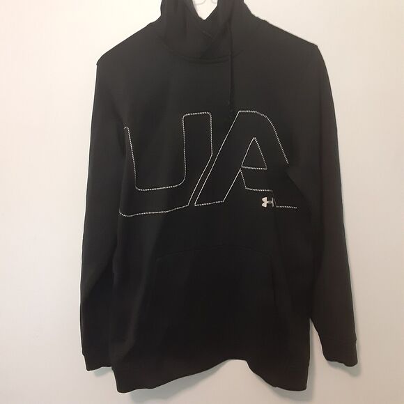 Under Armour Adult Mens S Loose Coldgear Black Hoodie Sweatshirt - Picture 1 of 6